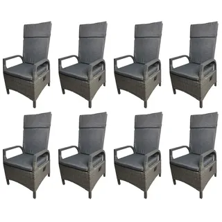 Gardissimo RIO Alu Polyrattan Loungesessel Dining Sessel verstellbare Lehne