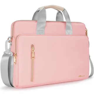 KIZUNA 17 Zoll Laptoptasche Damen Notebook Tasche 17,3" Laptop für 17.3" Lenovo ThinkBook Plus 17 2022/LG gram 17/17.3" Razer 17/MSI 17/Dell Alienware X17 R1/HP Envy Wasserdicht Sleeve Hülle Bag,Rosa