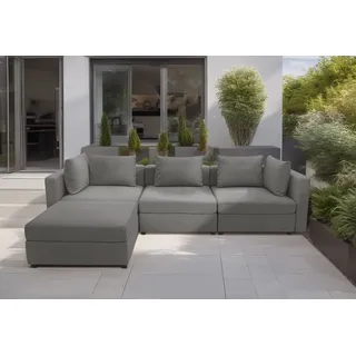 DOMO collection Solskin 3-Sitzer Sofa grau