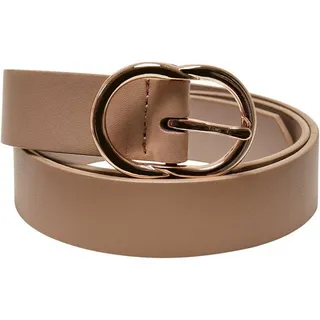URBAN CLASSICS Small Ring Buckle Belt beige/gold, XL