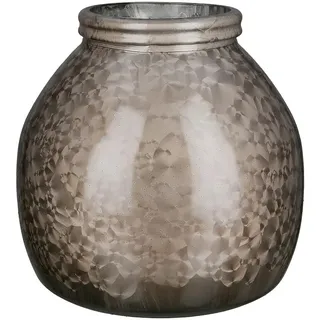 GILDE Vase Montana Glas goldfarben bauchig 21 cm Durchmesser Dekoration Wohnaccessoire Blumenvase Tischdeko