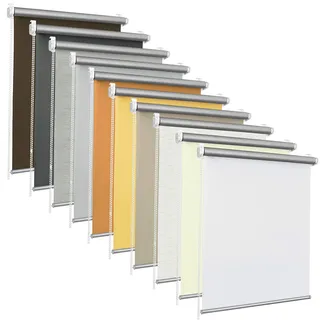 ROLLMAXXX Verdunkelungsrollo ohne Bohren 100x220 cm Grau | Thermorollo Klemmfix für Fenster & Balkontüren, Fensterrollo mit Kettenzug, Lichtundurchlässig & Isolierend