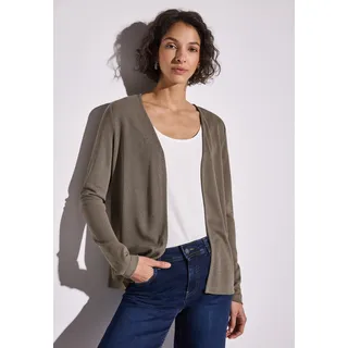 STREET ONE Damen A322908 Strick-Look Jacke, Stone Brown, 38