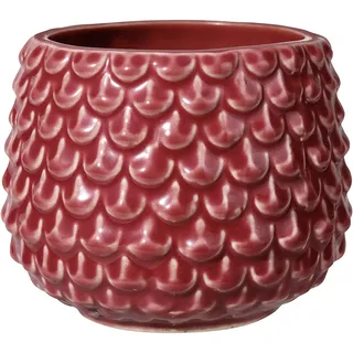 Bloomingville Pinecone Blumentopf, dekorativ, für den Innenbereich, Retro-Stil, kreativ, S (9,5 cm Ø), Rot, Keramik