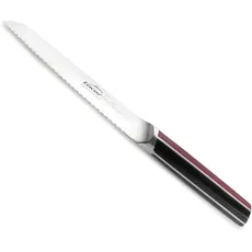 Lacor - 38222 - Elite Brotmesser, Edelstahl, konische Schleifkante, ergonomischer und rutschfester Griff, scharf und widerstandsfähig, Handreinigung, geeignet für jede Art von Fleisch und Fisch, 20 cm
