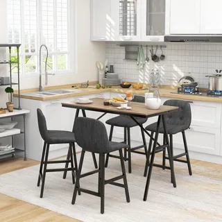 Homcom Bartisch 60 x 91 x 120 cm Braun/Dunkelgrau