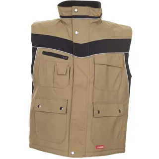 Planam 2584064 Plaline Winterweste, Sand/Schwarz, Größe XXXL
