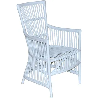 Esszimmersessel, weiß, B:55cm H:96cm T:62cm, HOFMANN LIVING AND MORE, Sessel, Esszimmersessel, Handgeflochten, mit und ohne Sitzkissen lieferbar