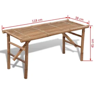 vidaXL Gartenbank 119 x 40 x 45 cm Braun