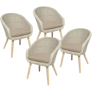 Garden Pleasure Arvada Gartenstuhl 67 x 67 x 84 cm grau 4 St.