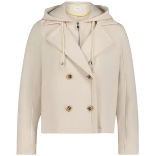 Kapuzennickijacke CARTOON "Kapuzenjacke mit abnehmbarer Kapuze", Damen, Gr. 34, beige, Obermaterial: 78% Viskose CV. 12% Polyamid PA. 10% Elasthan EL., Jacken Kapuzennickijacke