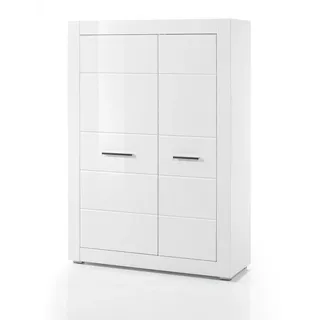 furn.design Carrara 100 x 142 x 35 cm hochglanz / weiß