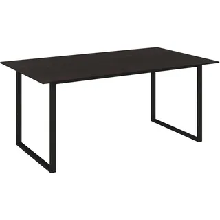 AMATIO Gartentisch 158 x 90 x 68 cm Dunkelbraun/Anthrazit