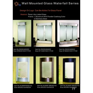 Moderne Trennwand Wasser Wände LED Wasserwand Beleuchtete Wand Säulen 168*117cm - Transparent