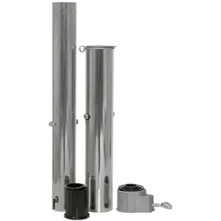 DELSCHEN Bodenhülse Metall 53 cm Silber
