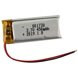 YUNIQUE GREEN-CLEAN-POWER - Wiederaufladbare LiPo Batterie 801738 3.7V 450mAh | Kompatibel mit Telefonen, GPS, MP3, MP4, LED-Lichtern | Integrierter PCM-Schutz, Gelb