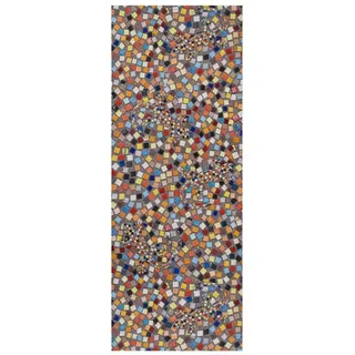 Atticgo Küchenteppich Mehrfarbig Ricci 52/100 cm , Multicolor , Textil , Grafikmuster , Rechteckig , 52x100 cm , antistatisch, rutschfeste Unterfläche, waschbar , Teppiche und Böden, Teppiche, Teppichläufer, Küchenteppiche
