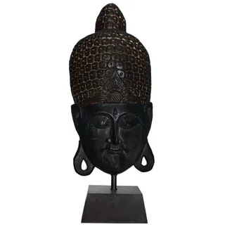 Tischlampe Holz E27 groß 75 cm hoch Schwarz Dunkelbraun Tisch Leuchte Beistell