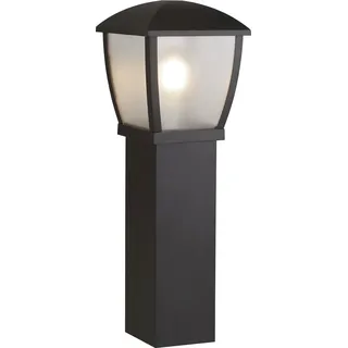 SEATTLE OUTDOOR POST (730mm HÖHE) - schwarz mit CLEAR FROSTED PANELS - Schwarz