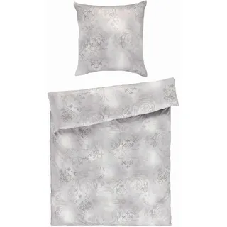 Estella Bettwäsche , Silberfarben , Textil , Ornament , 135x200 cm , Textiles Vertrauen - Oeko-Tex® , atmungsaktiv, bügelleicht , Heimtextilien, Bettwäsche & Leintücher, Bettwäsche, Jersey-Bettwäsche