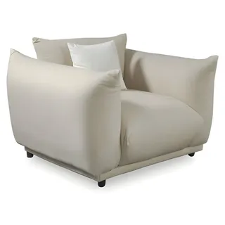 Weiche Sessel Relaxsessel Einzelsessel Bequem Loungesessel Weiß Modern - Weiß