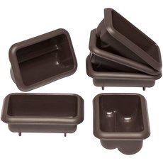 Lurch 85077 FlexiForm Mini Stollen 6er Set / Backförmchen für 6 kleine Stollen ( 9.1 x 5.6 x 3.9 cm) aus 100% BPA-freiem Platin Silikon