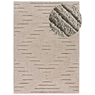 Atticgo Hochflorteppich Creme Atesa 200/290 cm , Textil , Uni , Rechteckig , 200x290 cm , Oeko-Tex® Standard 100 , antistatisch, für Fußbodenheizung geeignet, leicht zusammenrollbar , Teppiche und Böden, Teppiche, Hochflorteppiche & Shaggys