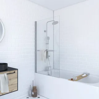 Aurlane Badewannenaufsatz Prime Chrom 1-flügelig 150 cm, x 85 cm