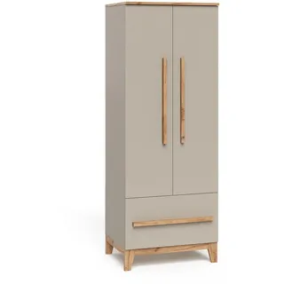 VitaliSpa Kinderkleiderschrank Malia Cashmere/Artisan 70 x 186.8 cm , Kaschmir, Eiche Artisan , Holzwerkstoff , Rechteckig , 70x186.8x53.4 cm , Babymöbel & Kindermöbel, Babyzimmer, Babykleiderschränke