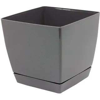 Prosper Plast dukp135–426U 13,5 x 13,5 x 12,4 cm"Coubi" Blumentopf – Dunkelgrau