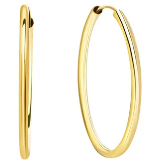 Paar Creolen FIRETTI "Schmuck Geschenk Gold 333 Ohrschmuck glänzend, verschiedene Größen" Gr. 30, gold (gelbgoldfarben), Ohrringe, Damen, 30, Gelbgold 333, Paar Creolen