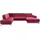 Wohnlandschaft Samt U-Form 3-Sitzer Rot