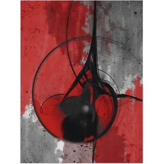 Artland Wandbild "Abstrakt in rot und schwarz" Gegenstandslos 1 Stk. tlg. als Alubild, Leinwandbild, Poster in verschied. Größen, farbe bild(er): rot