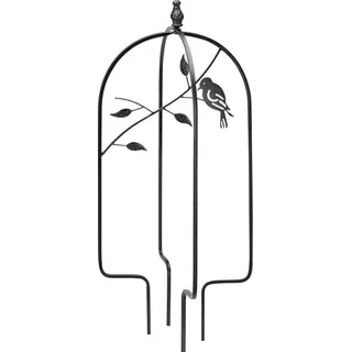 Faltbares Rankgitter Vogel Eisen Schwarz 26 cm x 26 cm x 61 cm