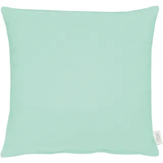 Dekokissen APELT "4362 Rips Uni" Gr. 2, blau (türkis, unifarben), B:49cm L:49cm, Obermaterial: 60% Polyester, 40% Baumwolle, Dekokissen_Sitzkissen_Kissenhüllen, Dekokissen, Wasser- und Schmutzabweisend
