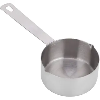 Messlöffel Edelstahl, Dosierlöffel Edelstahl Porridge, Messlöffel Tasse Metall, mit 125ml 1/2 cup Waage, zum Backen von Mehl, Tee, Saucen, Kakao, Bohnen, Gewürze, Milchpulver und Puderzucker