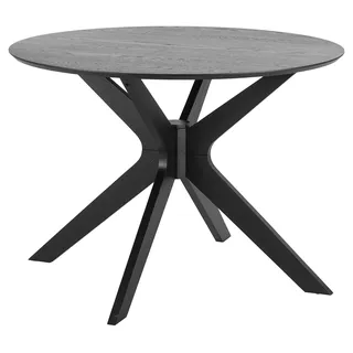 AC Design Furniture Dion runder Esstisch für 4 Personen schwarz, Küchentisch aus Holz, Esstisch für kleine Küche, Esszimmermöbel, Ø: 105 x H: 75 cm, 1 Stk, 17.9