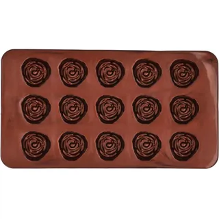 Bitz Pralinen-Backform , Braun , Kunststoff , Blume , 11.7x21.2x1.83 cm , Backen & Backzubehör, Backformen