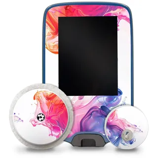 Aufkleber Set passend für Freestyle Libre 2 + 3 Lesegerät + Sensor R229 Farben