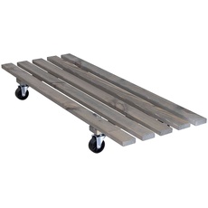 Bild Pflanzenroller Double 79 x 29 x 8,5 cm Holz grau