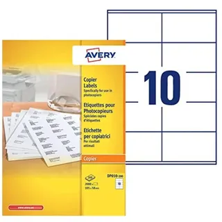 AVERY DP 010-200, Weiß, 2.000 Allzweckthermometer 105 x 58 mm.