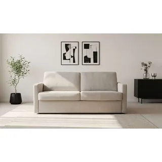 Schlafsofa HOME AFFAIRE "Goldpoint 162 cm, Dauerschläfer, Liegefläche 120/200cm", cream, B:162cm H:85cm T:100cm, 100% PES, Sofas, Schlafsofa, 2-Sitzer mit Dauerschläfer-Funktion, Bonell-Federkernmatratze
