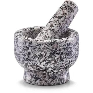 Zeller Mörser & Stößel-Set Granit grau Ø 9 x 6,5 cm