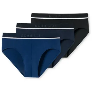 SCHIESSER Slip 3PACK unifarben blau/schwarz XXL 3er Pack