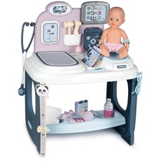 Smoby – Baby Care Center - für Puppen bis 38 cm – mit mechanischer Waage, Untersuchungstisch und alles was zu einem Arztbesuch gehört, für Kinder ab 3 Jahren