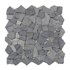 Bruchmosaikmatte Schwarz-Braun 30,5 cm x 30,5 cm