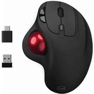 MOBILITY LAB Trackball Maus - Ergonomische kabellose Maus mit Daumen-Trackball - Präzises Tracking, USB & USB-C Verbindung - 8m Reichweite - Ideal für Büro, Gaming, Home-Office, Energieeffizient