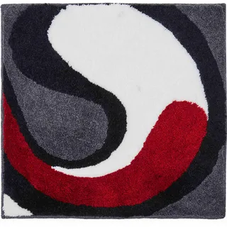 Grund COLANI Exklusiver Designer Badteppich 100% Polyacryl, ultra soft, rutschfest, ÖKO-TEX-zertifiziert, 5 Jahre Garantie, Colani 7B, WC-Vorlage o.A. 60x60 cm, grau-weiss, 60x60 cm Vorlage o.A.