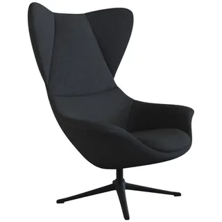 flexlux Ohrensessel »Stilo Relaxsessel, TV-Sessel«, Solitär, Stil-Ikone, drehbar, Fuß schwarz schwarz