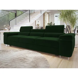 Mirjan24 Schlafsofa Torezio 3 Bis , Grün , Textil , Rechteckig , 263x90x102 cm , Babymöbel & Kindermöbel, Kinderzimmer & Jugendzimmer, Schlafsofas